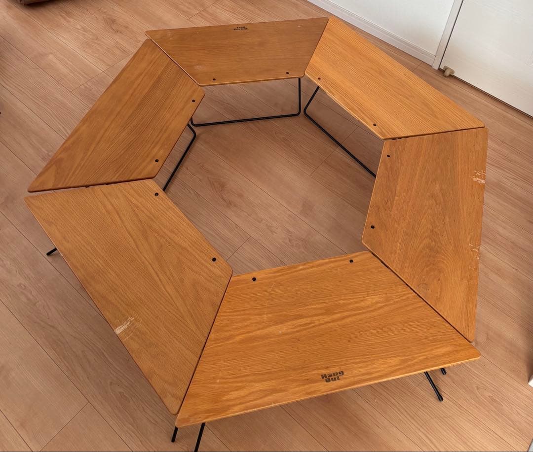 【みん】HangOut FRT アーチテーブル ウッドトップ 6個入り