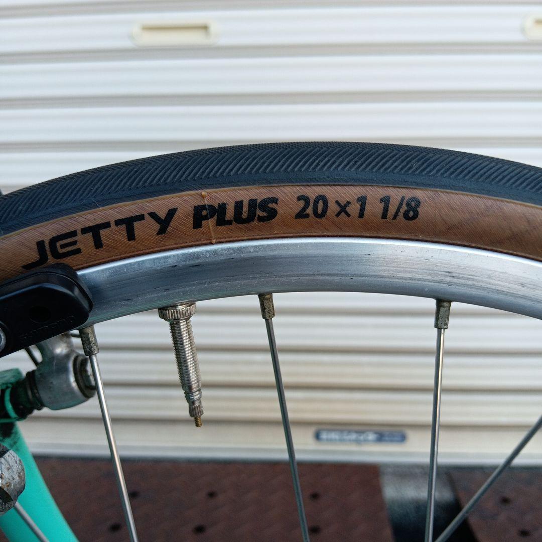 ターコイズ スチールフレーム 小径自転車