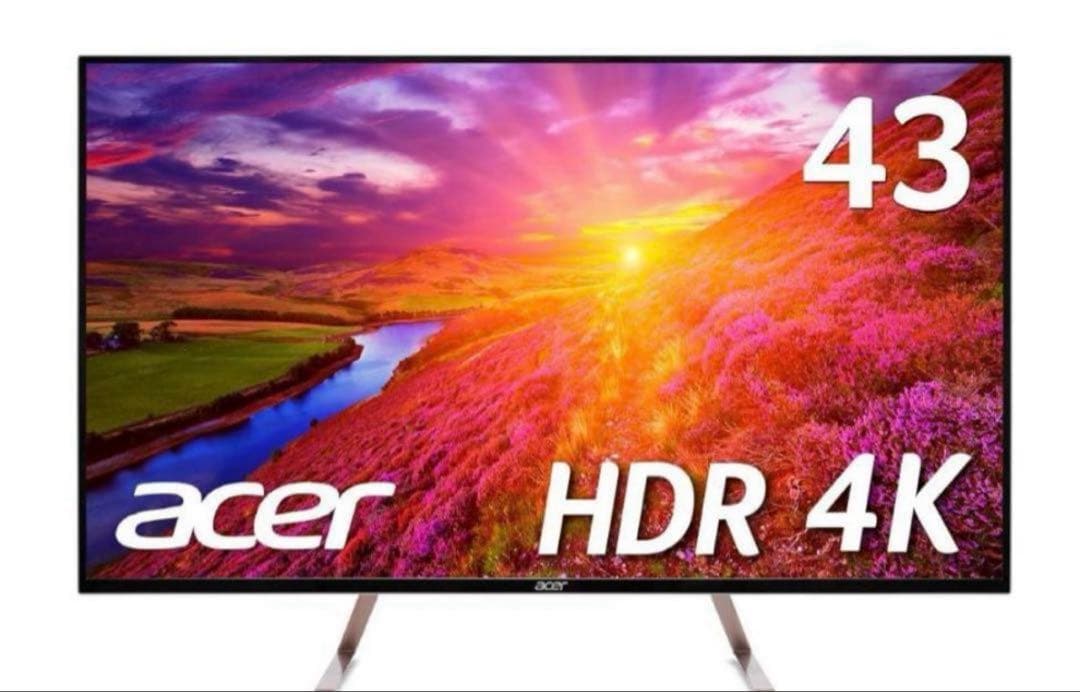 【美品】acer 43インチ HDR 4K テレビ　モニター