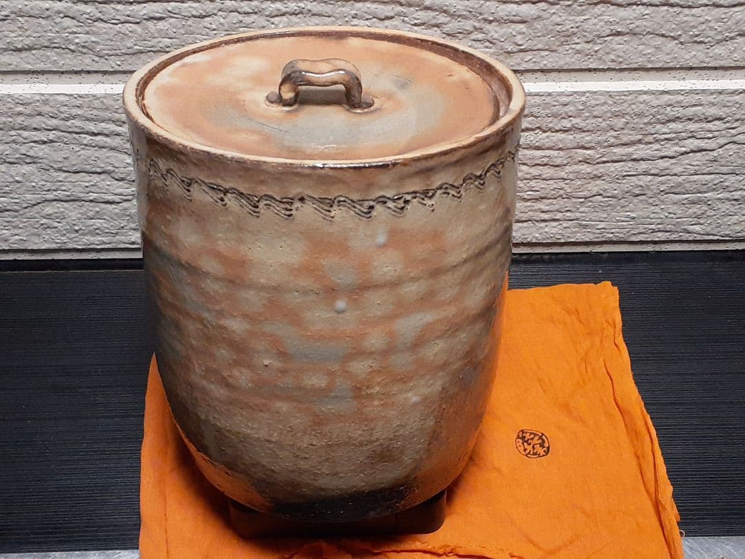 【御本が鮮やか】水指 萩焼 十二代 田原陶兵衛 茶道具 共箱 共布 栞