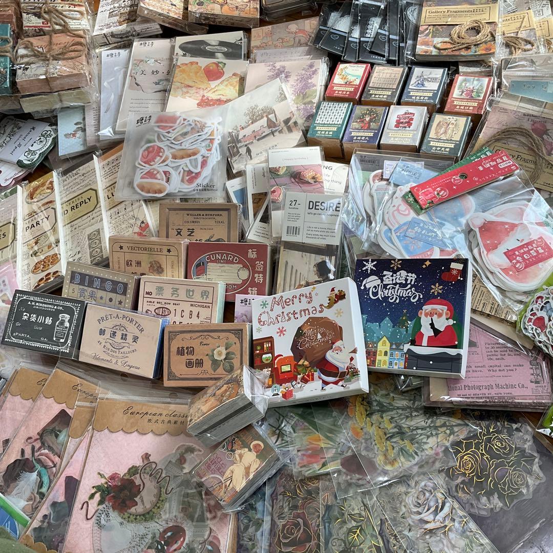 海外文具特大まとめ売り2●新品●コラージュ素材大量★大容量セット