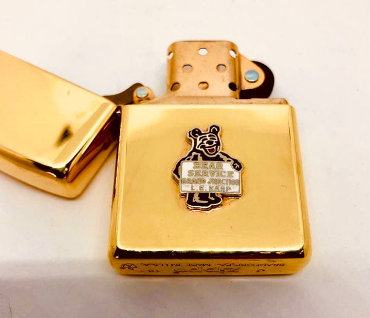 テディベアー☆米国ベアーサービス肉厚アーマー(A)未使用金色ゴールド真鍮ブラス