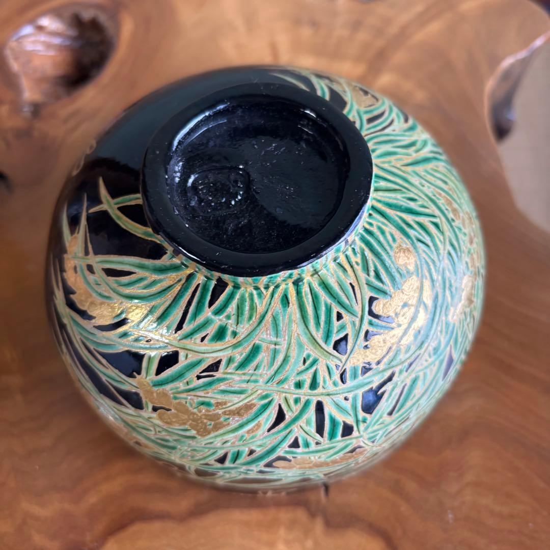 乾山 浅野紫仙作 山崎窯 抹茶碗 茶道具 共箱(93)