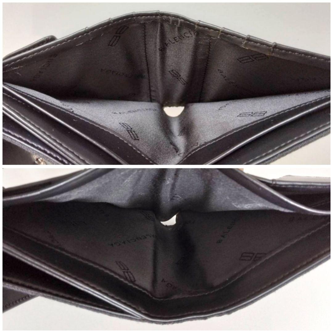 BALENCIAGA　バレンシアガ　キャンバスレザー　折り財布