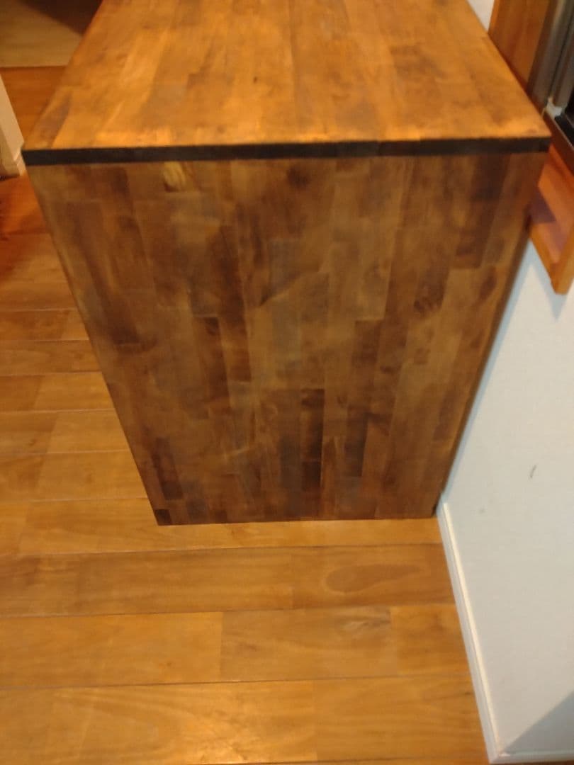 木製　ハンドメイド　オーダー　ワトコオイル　　　　　コの字　シェルフ　棚　水槽台