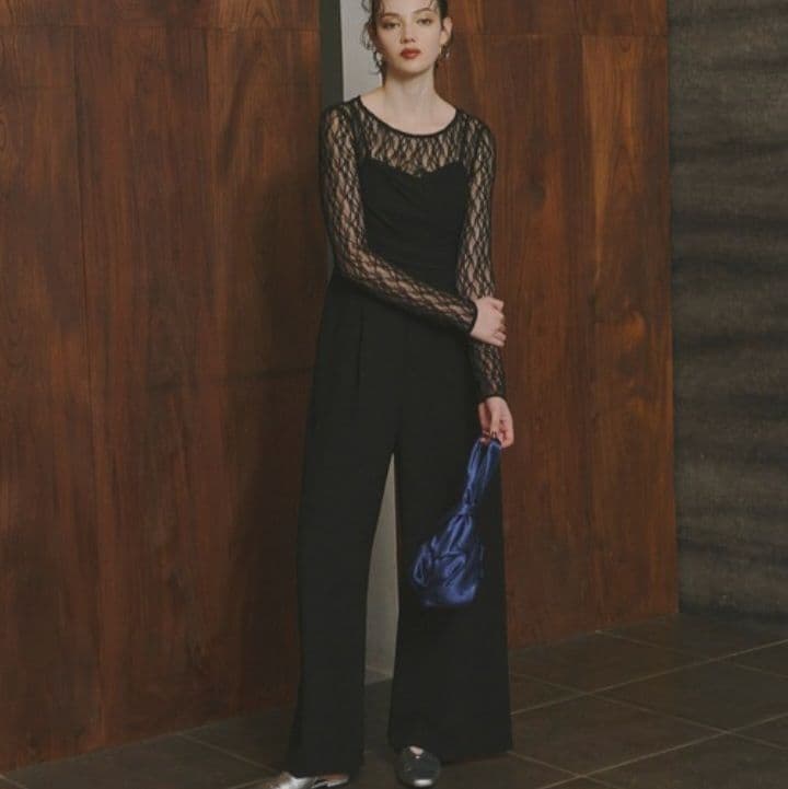 【連休限定価格】 ANDRESD クロスオールインワンドレス ワンピース 結婚式