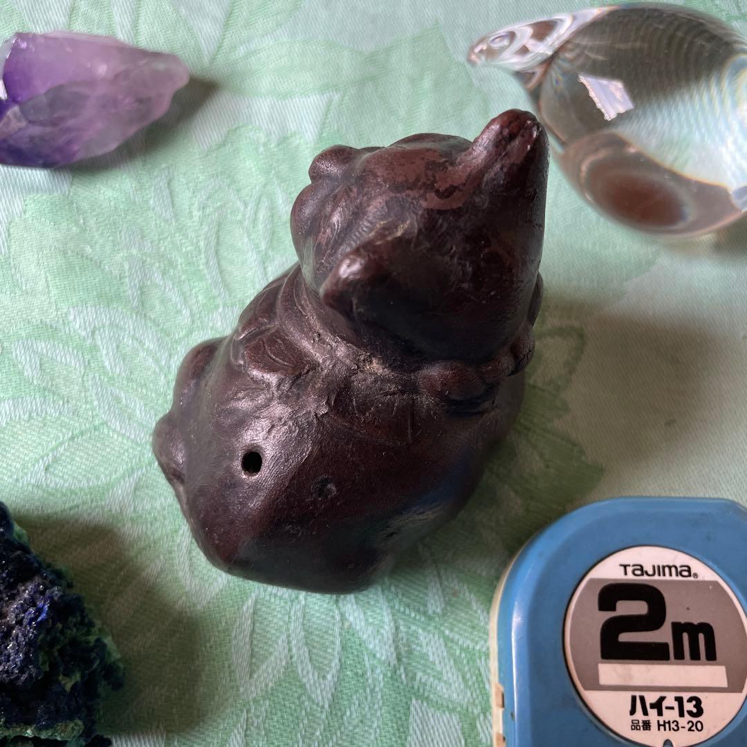 江戸時代　銅鋳造　猫水滴（ねこすいてき）