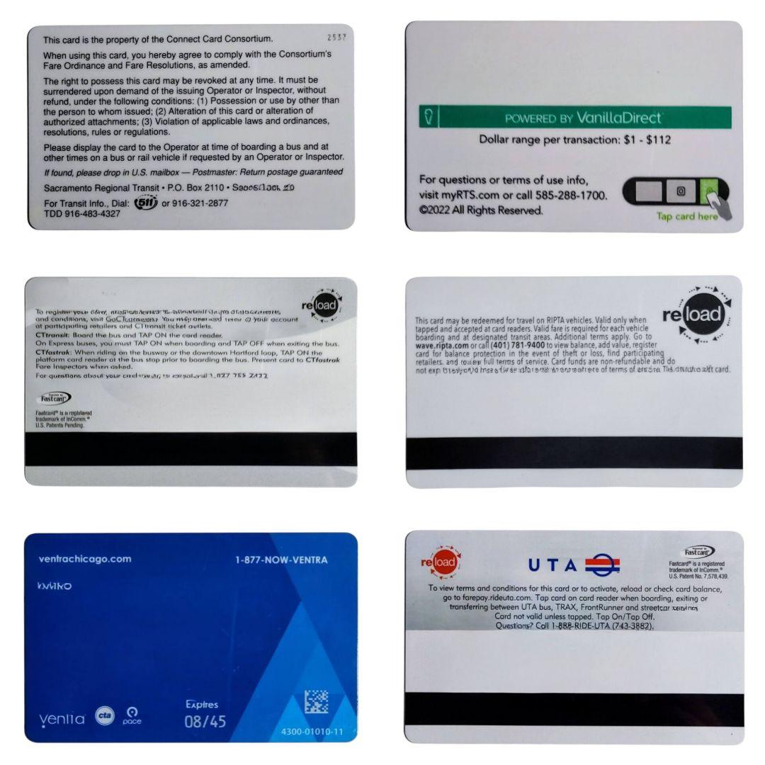 【お買い得・激レア・新品・匿名配送】アメリカ 交通カード 6枚セット Bセット