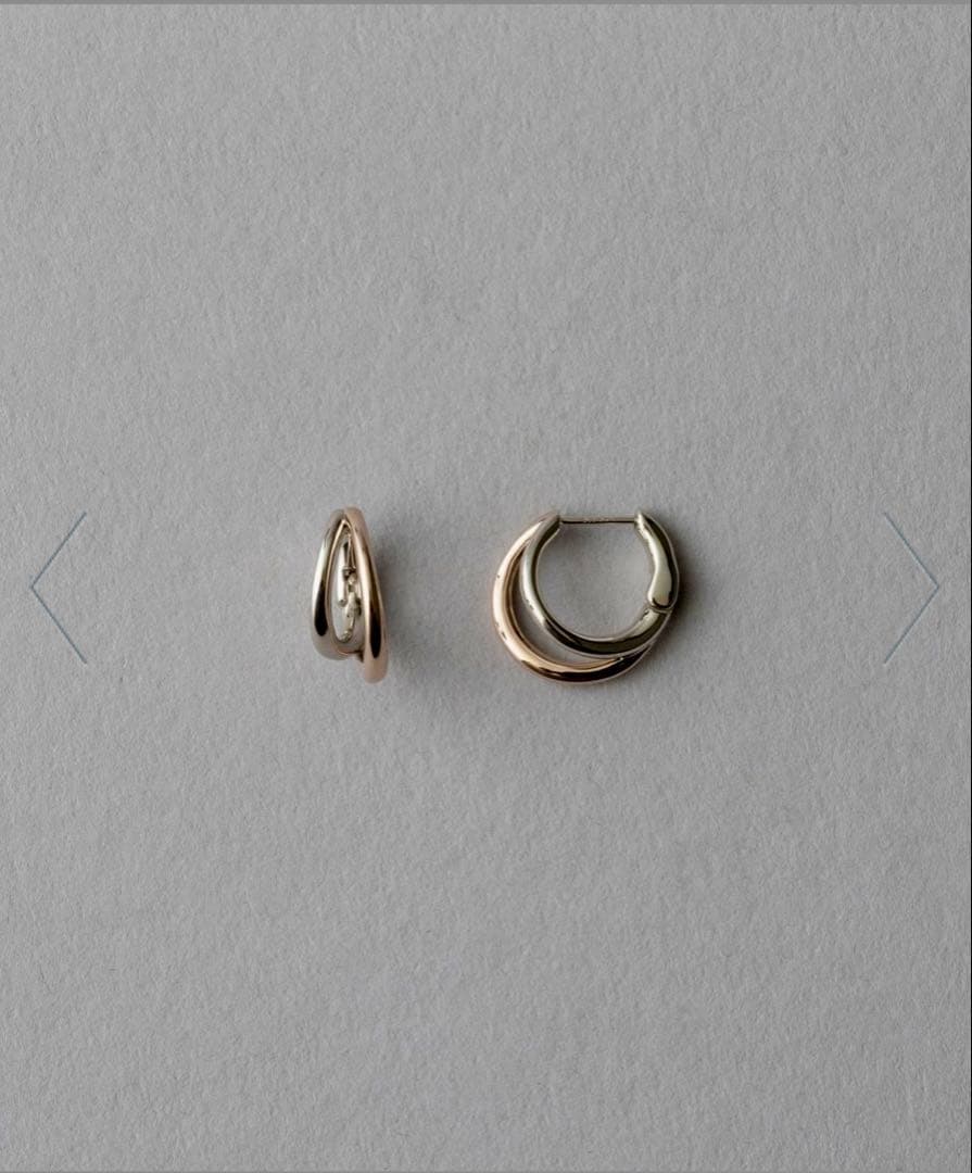 ete ダブルラインバイカラーハグピアス
