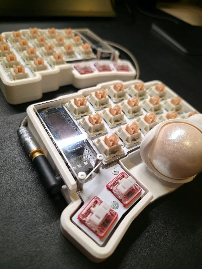 Keyball39 白基盤 完成品