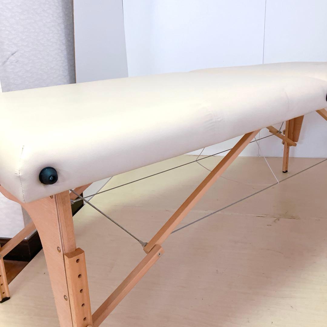 天然木　折りたたみ　マッサージベッド　エステベッド　折りたたみベッド　簡易ベッド