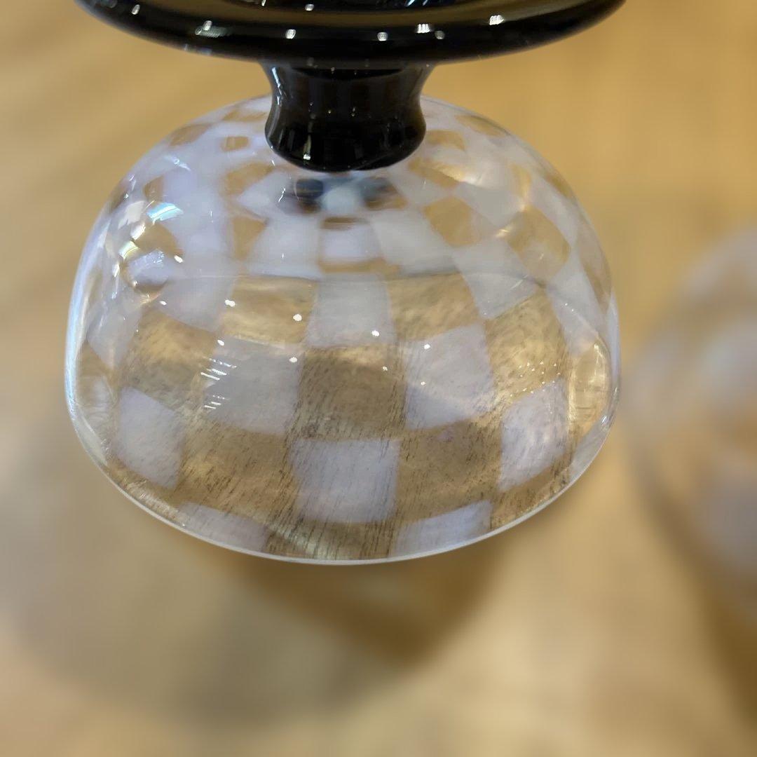 廣田硝子 大正浪漫硝子 氷コップ デザートカップ 水玉 乳白 和グラス二つ