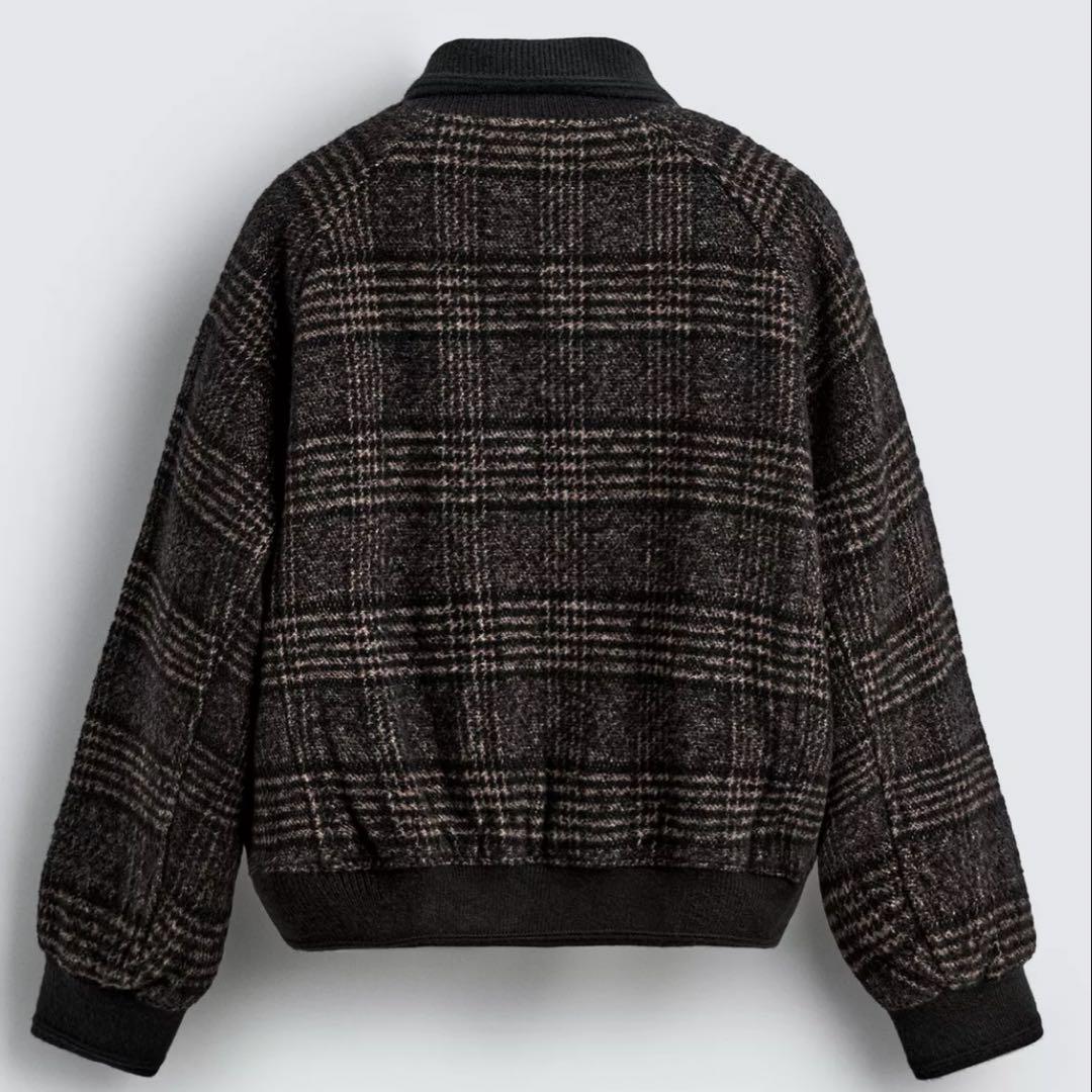 ZARA リブ襟切り替えジャケット M