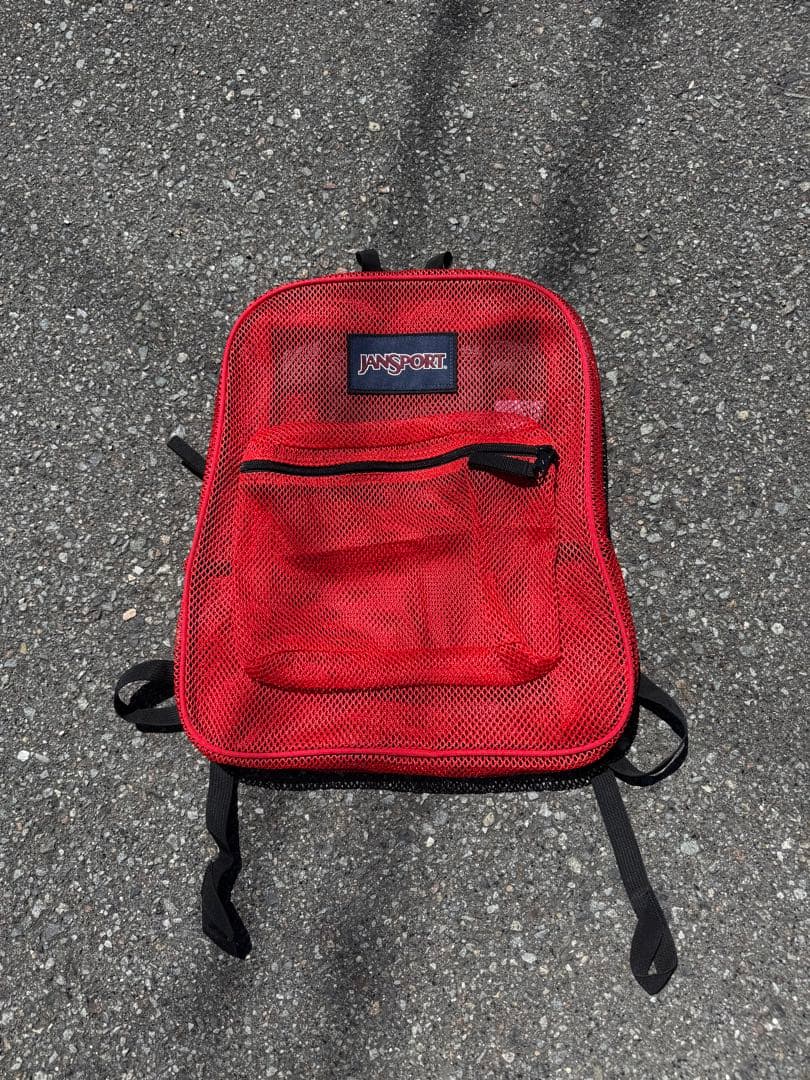 JANSPORT メッシュリュック レッド 赤