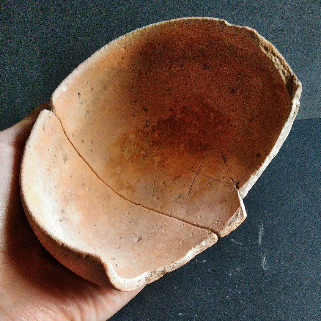 古代日本　弥生式土器　素焼き土器　本物　 田手川　吉野ヶ里遺跡