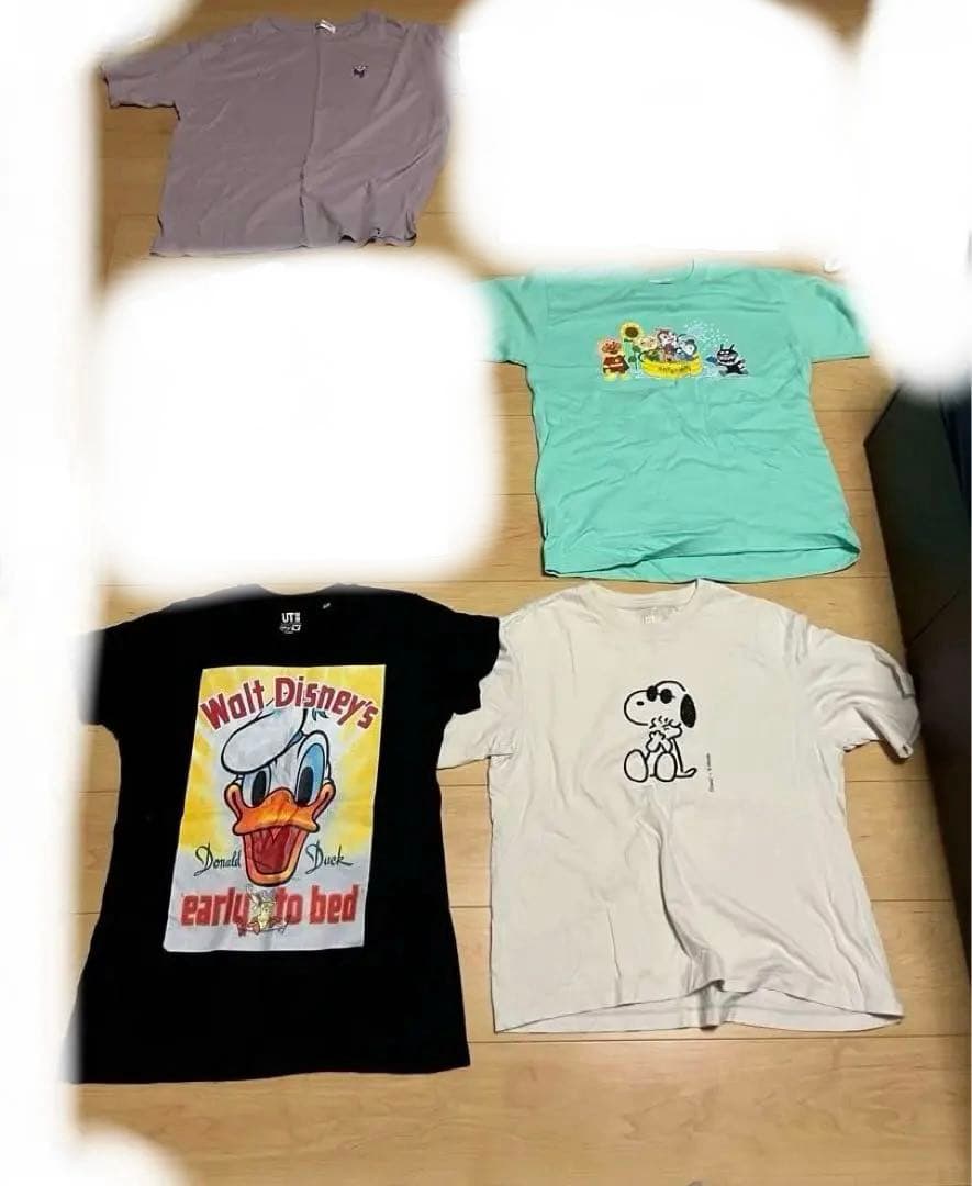 ディズニーミッキー、しんちゃん、アンパンマンのTシャツ、S、M、Lサイズ