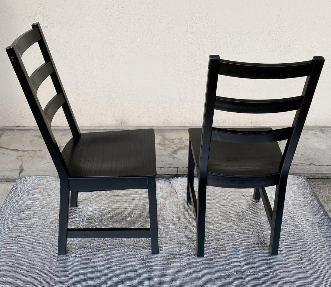 IKEA ノルドヴィーケン ダイニングテーブル 椅子2脚セット ドロップリーフ