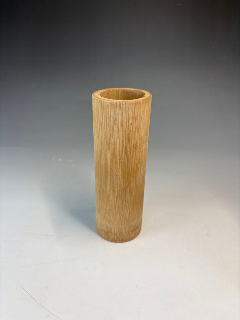 茶道具 花入 竹一重切 銘 松風大徳寺 三玄院 長谷川寛州 在判 野々村淡完