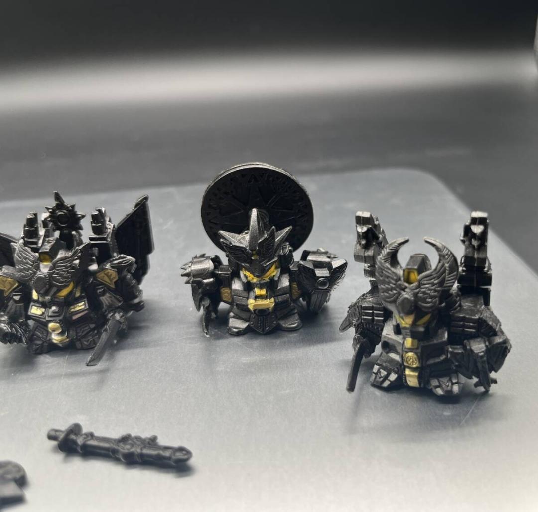バンダイ ガン消し SD戦国伝 四大将軍セット ガンメタリックバージョン