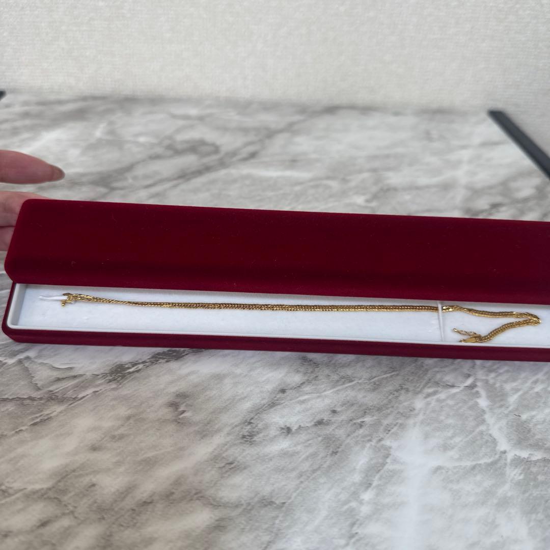 喜平18金 18k アンクレット 5g 23cm 6面ダブル