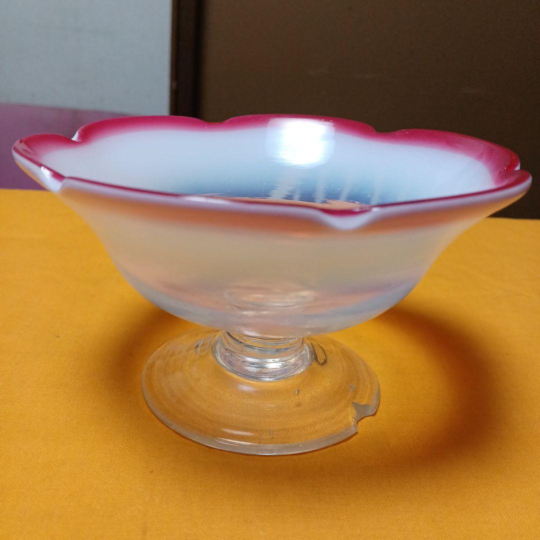 アンティーク氷ガラスカップ　3客