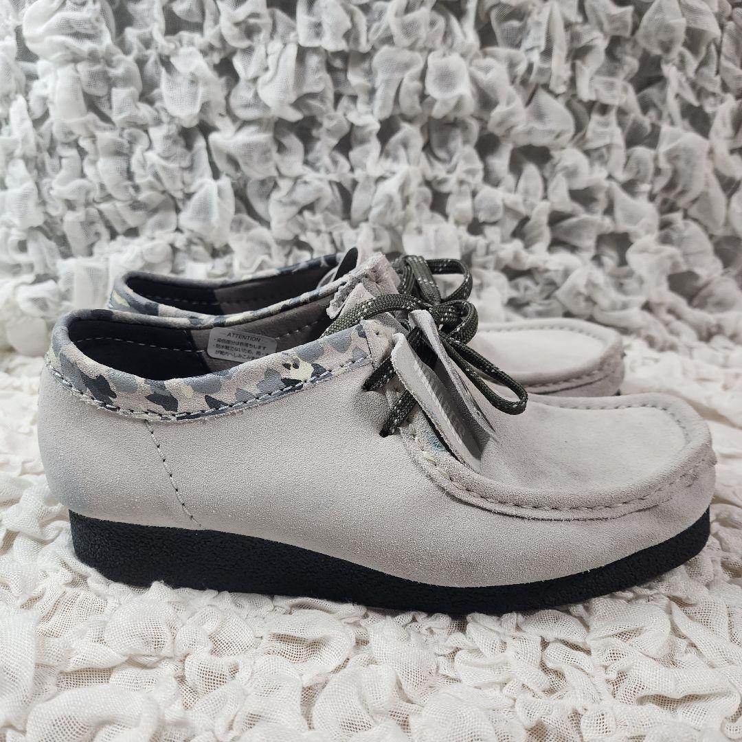クラークス ワラビー エボ レザー スエード 迷彩コンビ シューズ