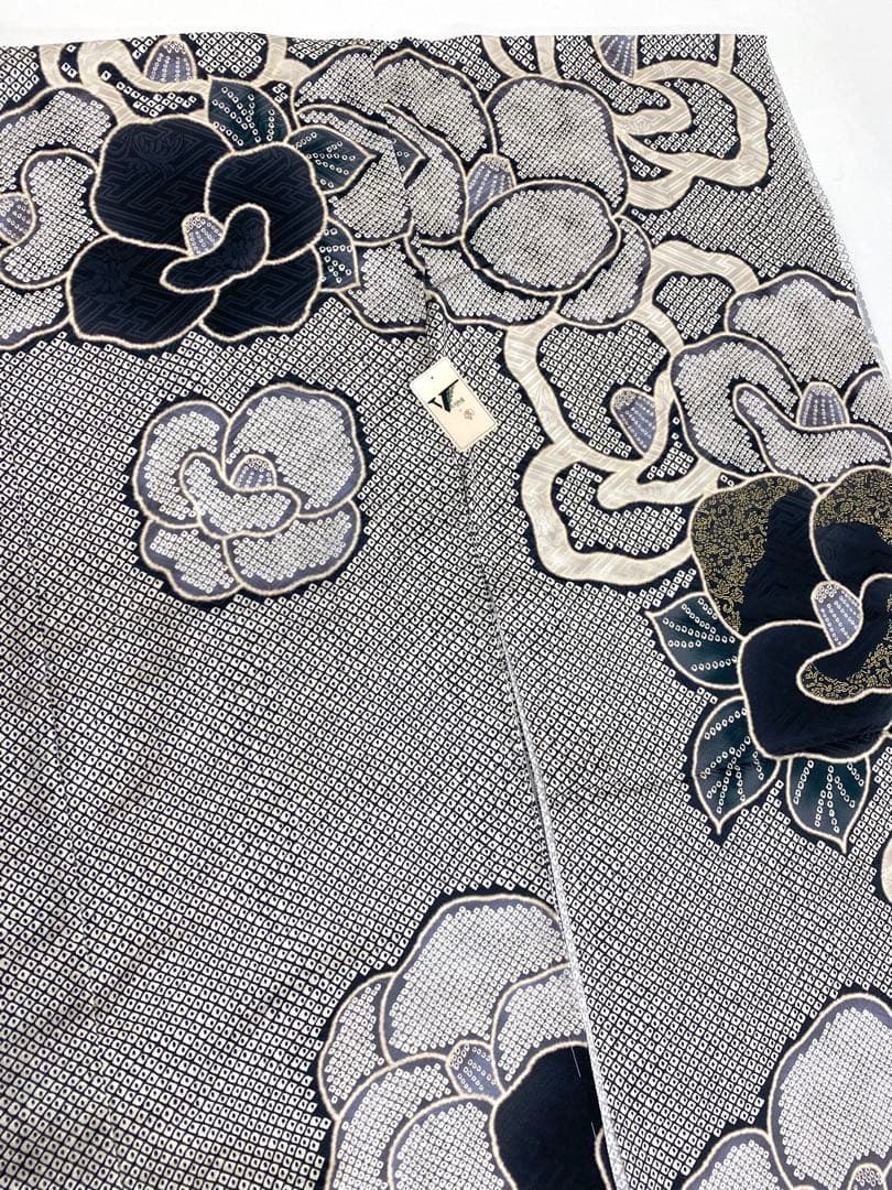 コラボ振袖 葵衣×V サンク 仮絵羽 正絹 金駒 金彩 未仕立て品 八掛付