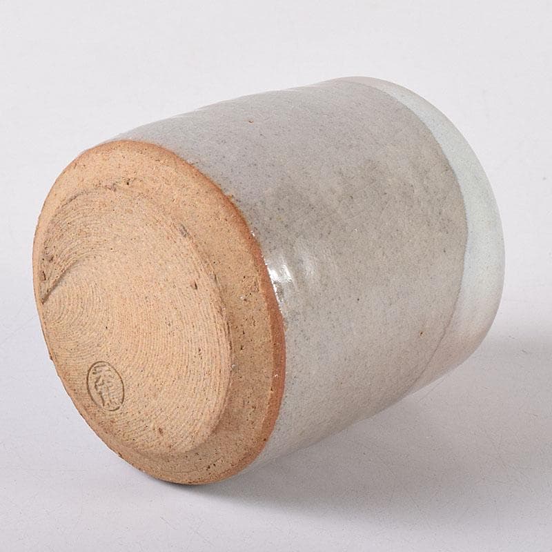 茶道具　萩焼　天寵山　七代　兼田三左エ門造　肩衝茶入　仕覆付　共箱　V　8140