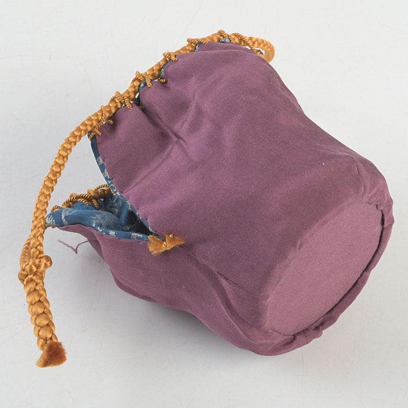 茶道具　萩焼　天寵山　七代　兼田三左エ門造　肩衝茶入　仕覆付　共箱　V　8140