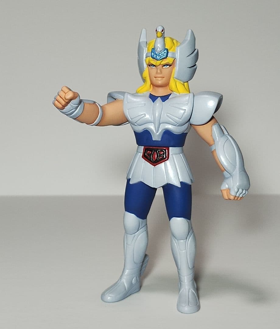 聖闘士星矢　キグナス氷河　初期青銅聖衣　ソフビ　フィギュア　塗装作品　昭和レトロ