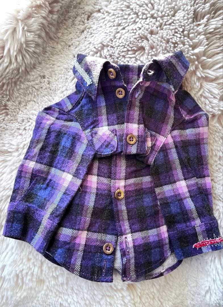 希少で極美品❣️色がとっても素敵です❣️Atelier GGネルシャツ/紫/2ハーフ