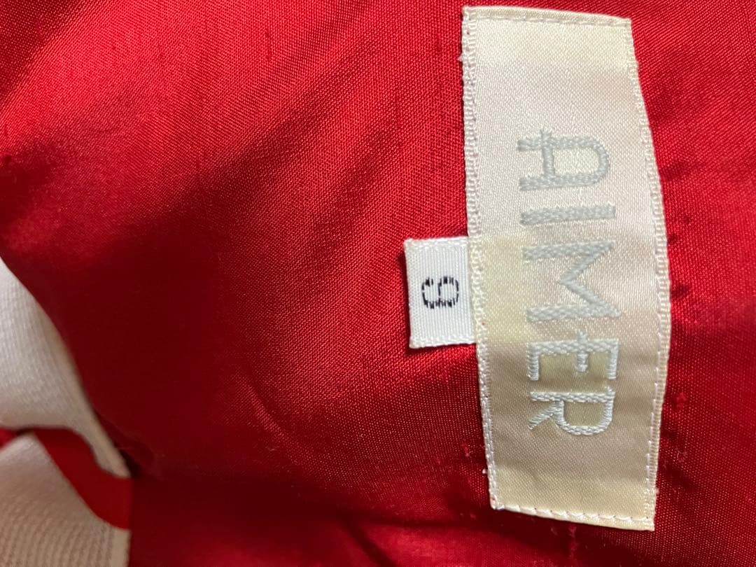 コサージュ付き真紅ロングドレス AIMER