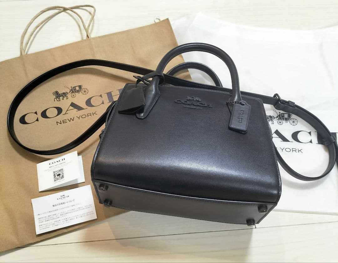 COACH アンドレア キャリーオール ブラック ショルダーバッグ