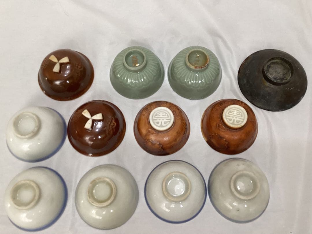 軍盃　軍猪口　ミリタリー　支那事変記念　除隊記念　明治神宮　陶器製他12個セット