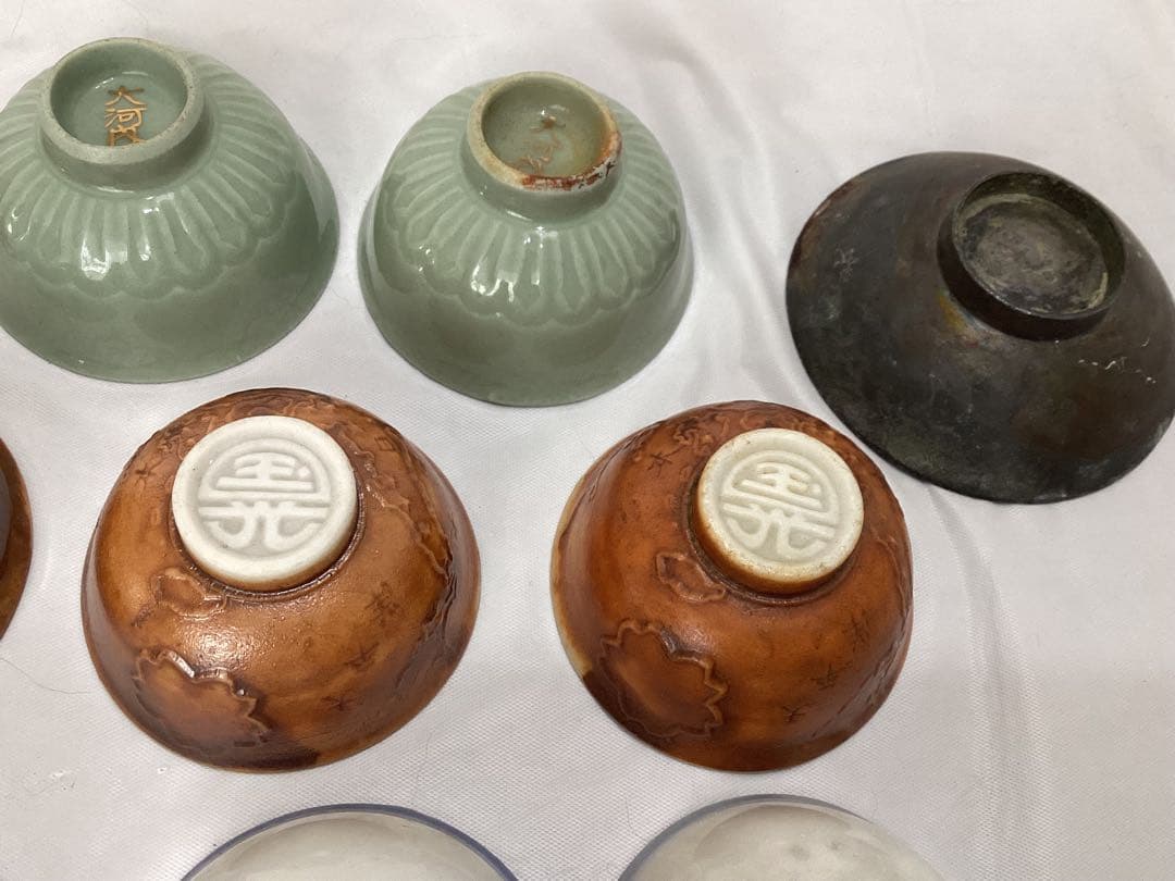 軍盃　軍猪口　ミリタリー　支那事変記念　除隊記念　明治神宮　陶器製他12個セット