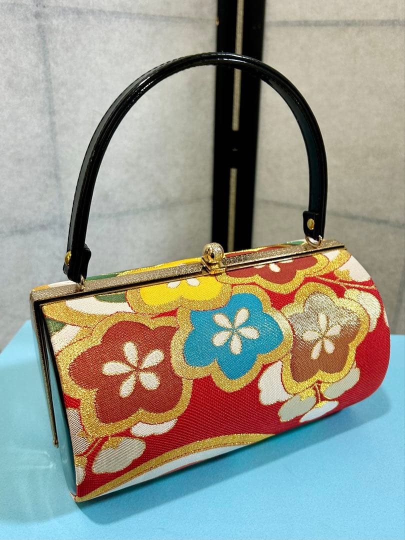 あみりかんどっく 花柄和装用バッグと草履セット
