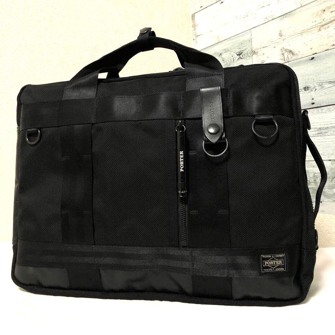未使用級✨ポーターヒート ビジネスバッグ 3way 2層 A4可 マグライト 黒