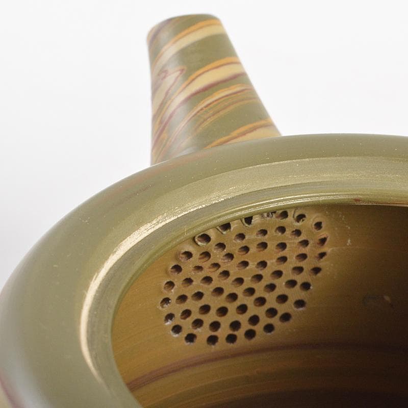 煎茶道具　常滑焼　小西洋平作　練込　茶器揃　共布共箱　D　R7511