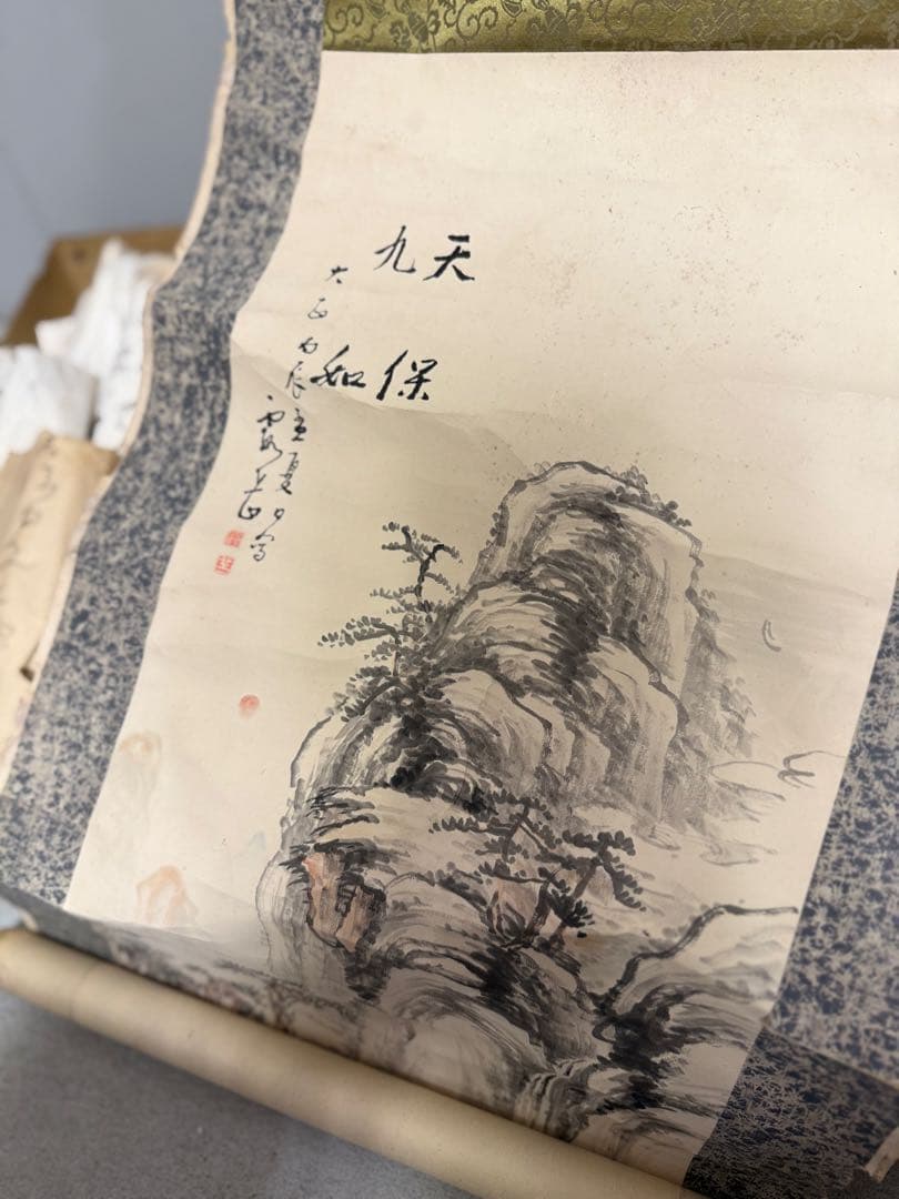 W 和歌山県 画家作品 掛軸 扇子 めくり短冊等まとめて（掛軸20本）