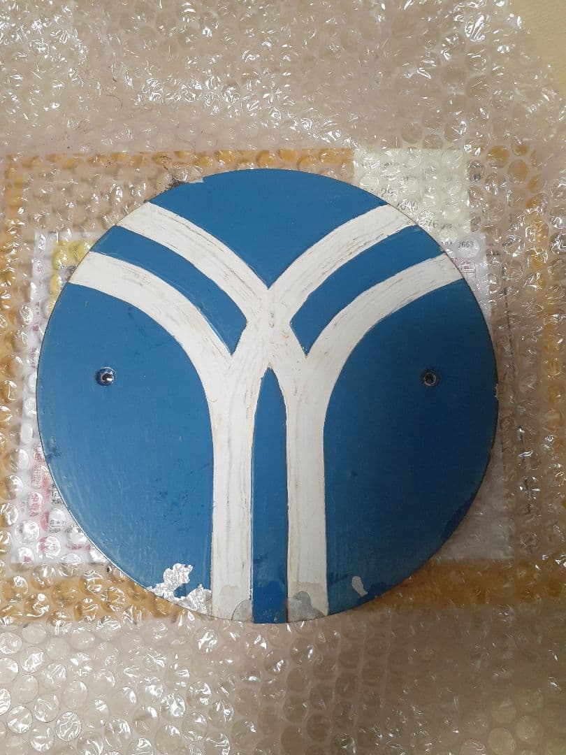 横浜市営地下鉄ブルーライン 側面Yマーク プレート 金属製鉄道部品 レア