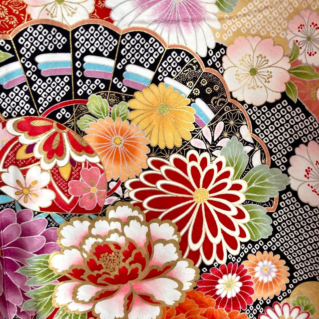 赤 古典柄 ゆったり 振袖7点セット‼️ 成人式 フルセット NO6ま6