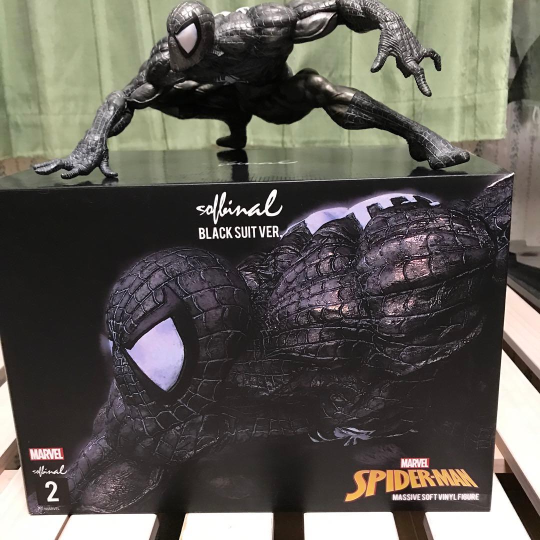 ソフビナル　スパイダーマン　白黒