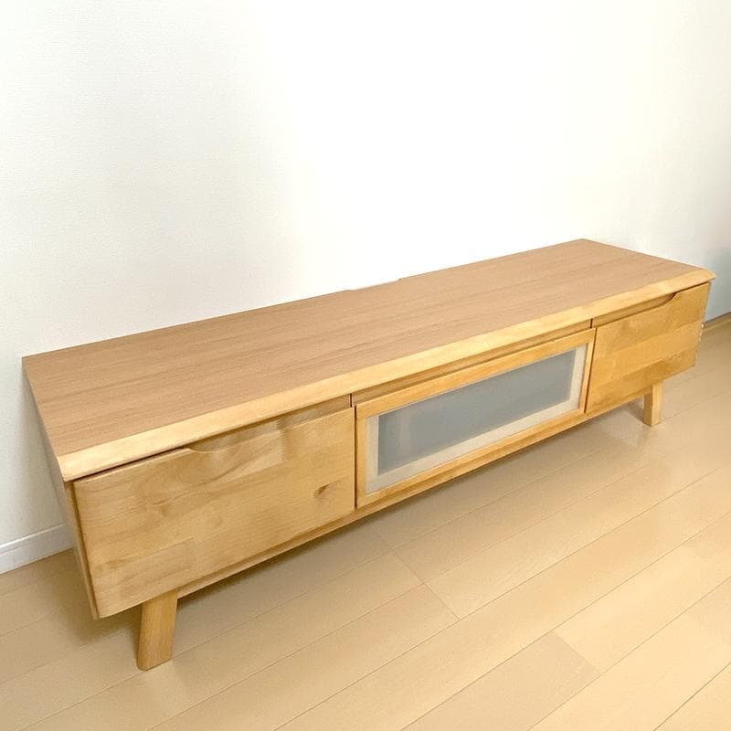 ニトリ テレビ台 ローボードNアルナス 150 天然木 ライトブラウン