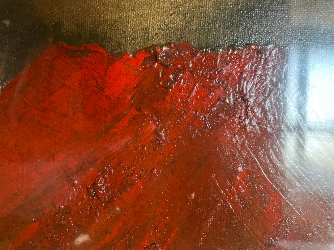 富士山 油彩画 H. Ma 作