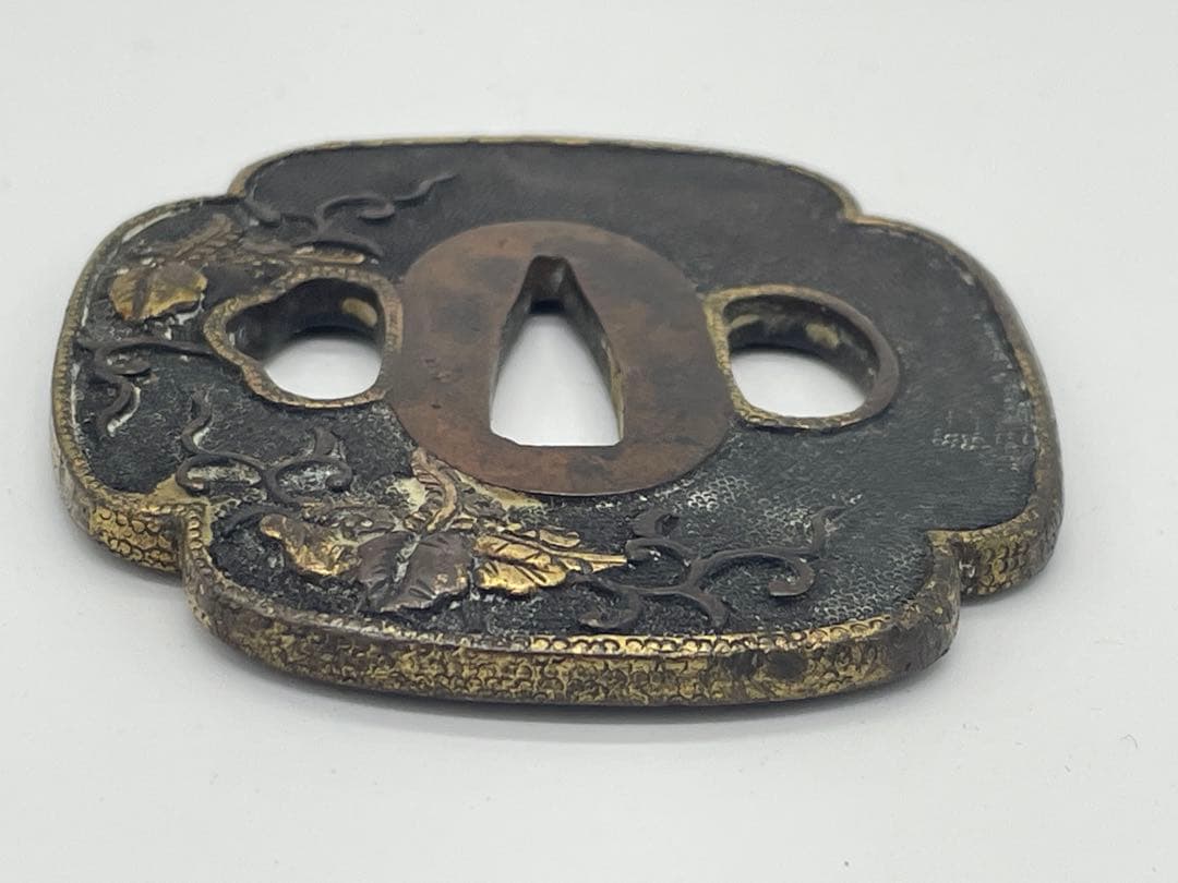 時代武具 鍔 金彩 刀装具 武具 骨董 古美術
