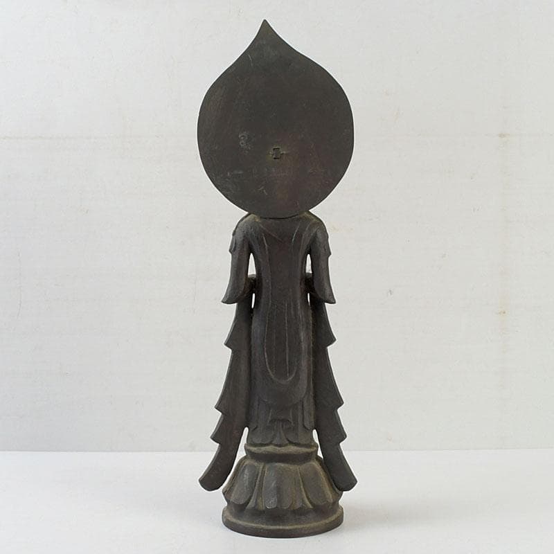 仏教美術　古銅　観音菩薩立像　仏像　V　9601