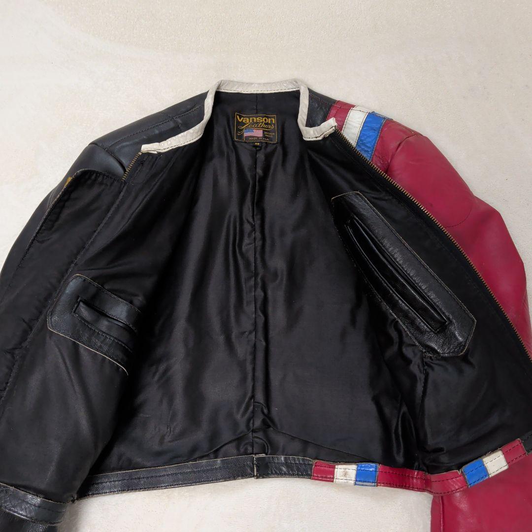 vanson レザーライダースジャケット 38