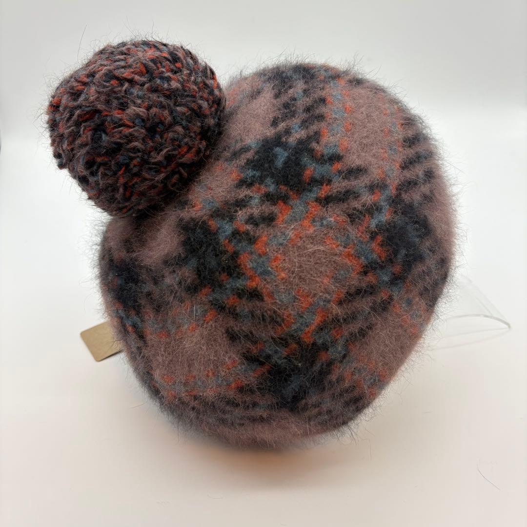 VIVIENNE WESTWOOD チェック　 ベレー帽 オーブ ボンボン レア