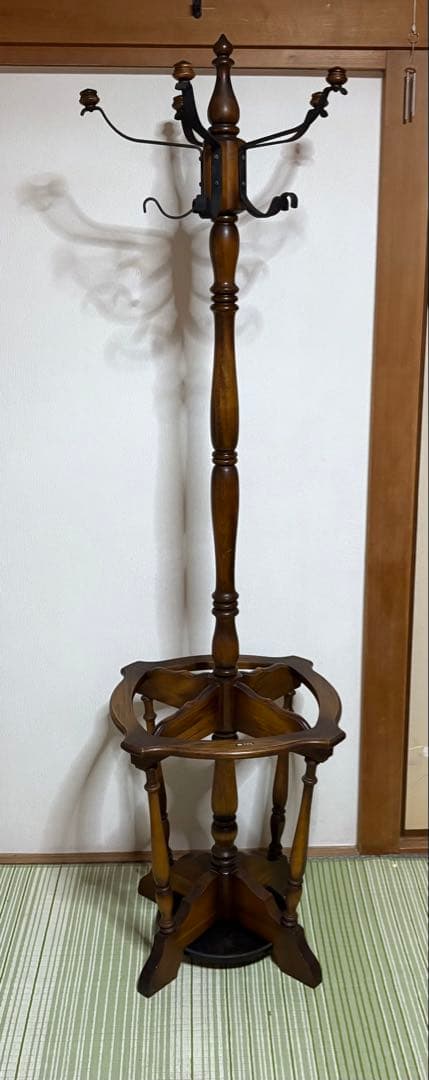 カリモク ポールハンガー コートハンガー 傘立て　帽子掛昭和　レトロ　オールド