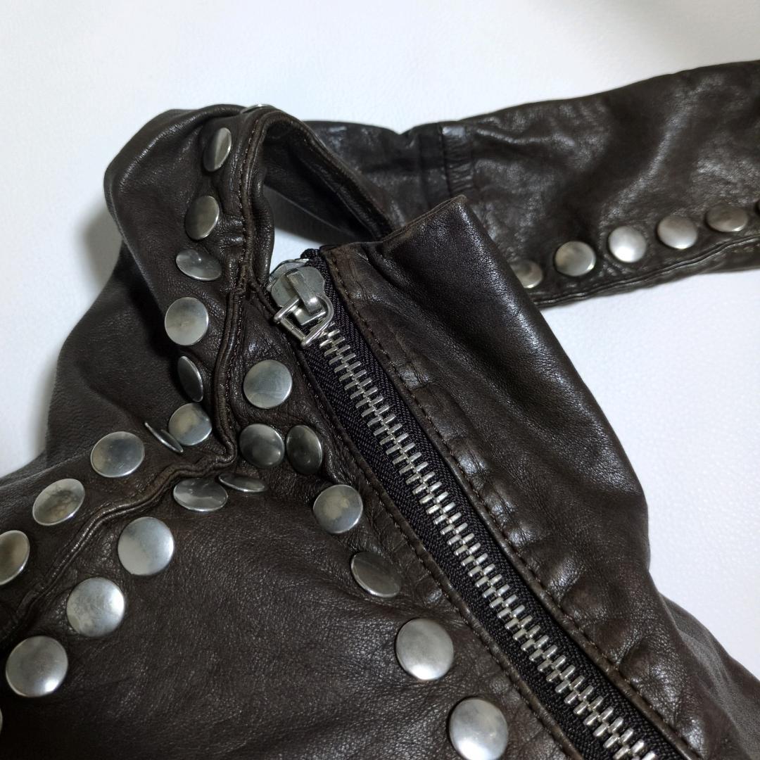 MARNI studs leather bag brown ショルダー スタッズ